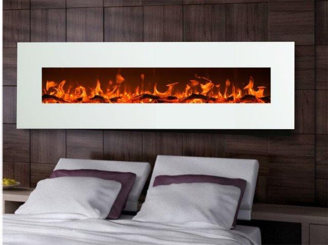 LED electric fireplace 182 White