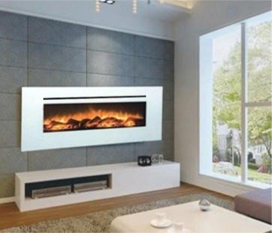 LED electric fireplace 152 White