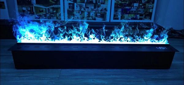 3D atomizing water fireplace, flame imitation, width 1000 mm, depth 240 mm 128 colours