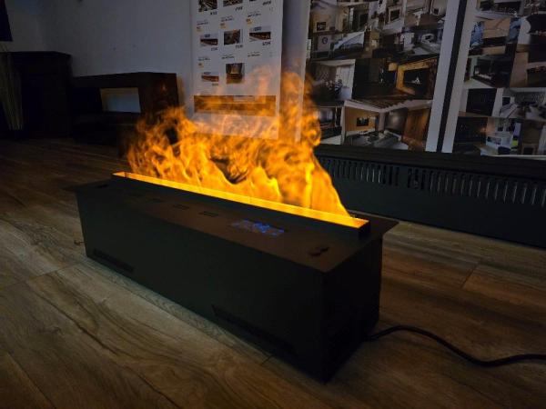 3D atomizing water fireplace, flame imitation, width 1800 mm, depth 240 mm7 colours