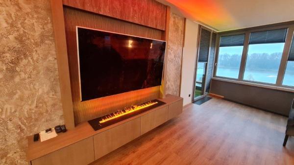 3D atomizing fireplace, flame imitation, width 1200 mm, depth 240 mm 1 colour