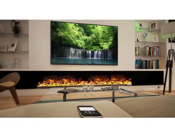 3D atomizing water fireplace, flame imitation, width 2500 mm, depth 300 mm 1 colour