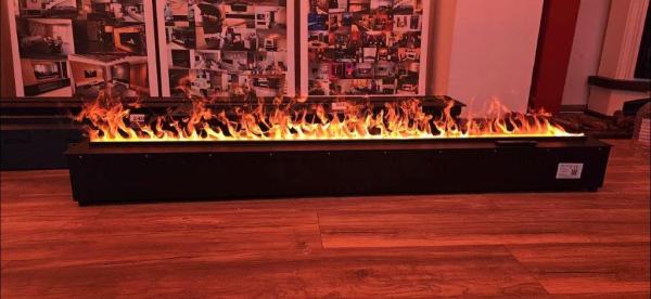 3D atomizing fireplace, flame imitation, width 1250 mm, depth 225 mm 7 colours