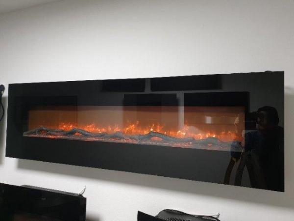 LED electric fireplace 182 White