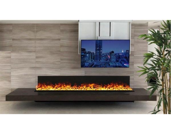 3D atomizing fireplace, flame imitation, width 1750 mm, depth 227 mm 7 colours