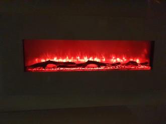 LED electric fireplace 128 White